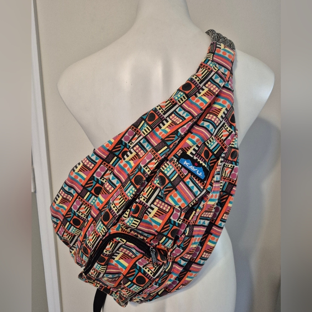KAVU Cotton Multicolored Casual Outdoors Travel Rope Bag
